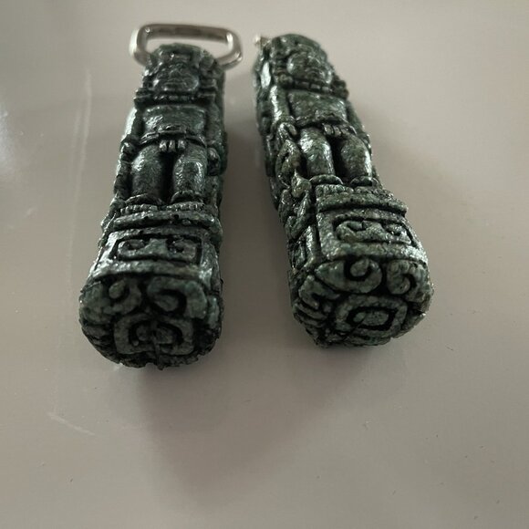 Aztec Mayan Totem Bottle Opener Green Tiki Vintage Resin Barware Luau Party - Picture 5 of 11